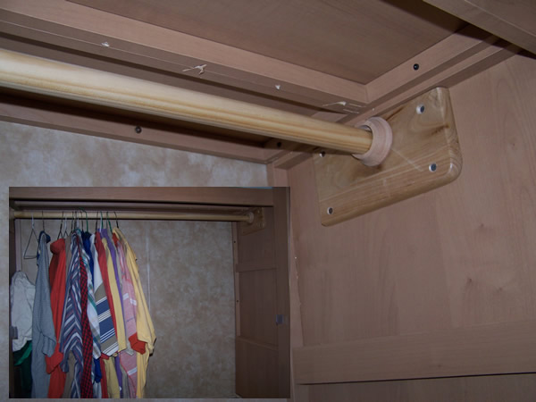 RV closet rod upgrade